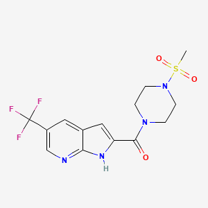 1-methanesulfonyl-4-[5-(trifluoromethyl)-1H-pyrrolo[2,3-b]pyridine-2-carbonyl]piperazine
