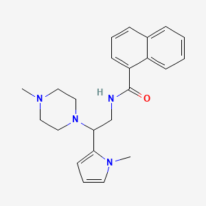 molecular formula C23H28N4O B2728834 N-(2-(1-methyl-1H-pyrrol-2-yl)-2-(4-methylpiperazin-1-yl)ethyl)-1-naphthamide CAS No. 1049391-95-8
