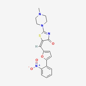(E)-2-(4-methylpiperazin-1-yl)-5-((5-(2-nitrophenyl)furan-2-yl)methylene)thiazol-4(5H)-one
