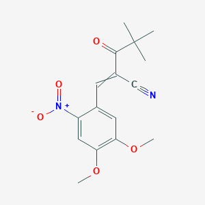 2-[(4,5-Dimethoxy-2-nitrophenyl)methylidene]-4,4-dimethyl-3-oxopentanenitrile