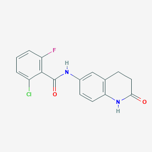2-chloro-6-fluoro-N-(2-oxo-1,2,3,4-tetrahydroquinolin-6-yl)benzamide