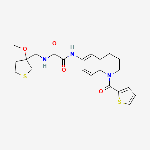 N1-((3-methoxytetrahydrothiophen-3-yl)methyl)-N2-(1-(thiophene-2-carbonyl)-1,2,3,4-tetrahydroquinolin-6-yl)oxalamide