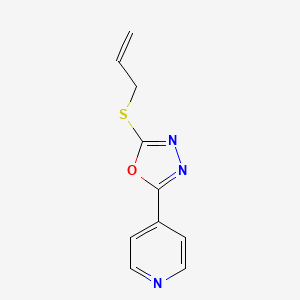 molecular formula C10H9N3OS B2728859 2-(Allylthio)-5-(pyridin-4-yl)-1,3,4-oxadiazole CAS No. 330558-96-8