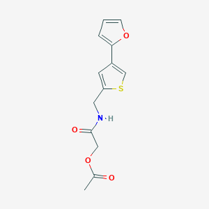 molecular formula C13H13NO4S B2728861 [2-[[4-(Furan-2-yl)thiophen-2-yl]methylamino]-2-oxoethyl] acetate CAS No. 2380067-81-0