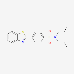 molecular formula C19H22N2O2S2 B2728862 4-(1,3-苯并噻唑-2-基)-N,N-二丙基苯基-1-磺酰胺 CAS No. 301235-28-9