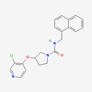 molecular formula C21H20ClN3O2 B2728896 3-((3-chloropyridin-4-yl)oxy)-N-(naphthalen-1-ylmethyl)pyrrolidine-1-carboxamide CAS No. 2034432-72-7