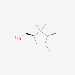 molecular formula C10H18O B027289 [(1R,4R)-3,4,5,5-tetramethylcyclopent-2-en-1-yl]methanol CAS No. 104104-38-3