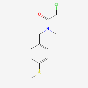 molecular formula C11H14ClNOS B2728905 2-chloro-N-methyl-N-[4-(methylthio)benzyl]acetamide CAS No. 923695-17-4