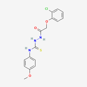 molecular formula C16H16ClN3O3S B2728914 1-(2-(2-Chlorophenoxy)acetyl)-4-(4-methoxyphenyl)thiosemicarbazide CAS No. 91543-59-8
