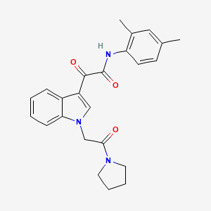 N-(2,4-dimethylphenyl)-2-oxo-2-(1-(2-oxo-2-(pyrrolidin-1-yl)ethyl)-1H-indol-3-yl)acetamide