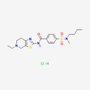 molecular formula C20H29ClN4O3S2 B2728953 4-(N-butyl-N-methylsulfamoyl)-N-(5-ethyl-4,5,6,7-tetrahydrothiazolo[5,4-c]pyridin-2-yl)benzamide hydrochloride CAS No. 1184977-44-3