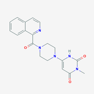 molecular formula C19H19N5O3 B2728954 6-[4-(Isoquinoline-1-carbonyl)piperazin-1-yl]-3-methyl-1H-pyrimidine-2,4-dione CAS No. 2320888-50-2