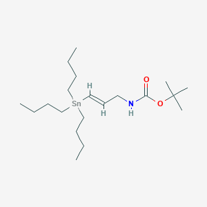 molecular formula C20H41NO2Sn B2728962 tert-Butyl N-[(E)-3-tributylstannylallyl]carbamate CAS No. 139111-44-7