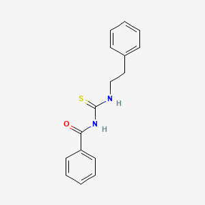 molecular formula C16H16N2OS B2728963 N-[(2-phenylethylamino)-sulfanylidenemethyl]benzamide CAS No. 59146-85-9