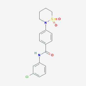 molecular formula C17H17ClN2O3S B2728964 N-(3-氯苯基)-4-(1,1-二氧-噻嗪-2-基)苯甲酰胺 CAS No. 899952-74-0