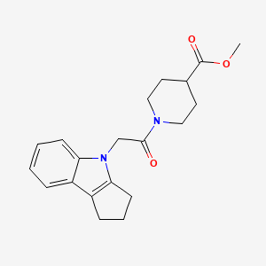 molecular formula C20H24N2O3 B2728969 甲基-1-(2-(2,3-二氢苯并[b]吲哚-4(1H)-基)乙酰)哌啶-4-羧酸甲酯 CAS No. 1203184-05-7