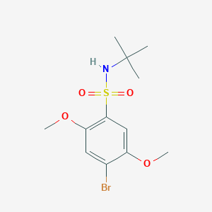 molecular formula C12H18BrNO4S B272897 4-bromo-N-(tert-butyl)-2,5-dimethoxybenzenesulfonamide 