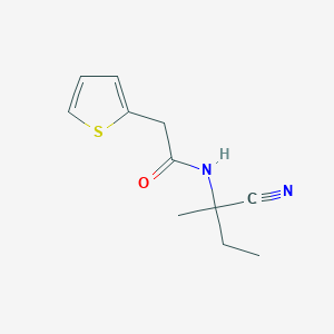 molecular formula C11H14N2OS B2728973 N-(1-cyano-1-methylpropyl)-2-(thiophen-2-yl)acetamide CAS No. 1249989-72-7