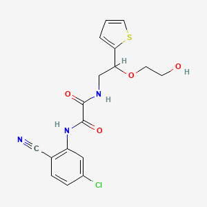 molecular formula C17H16ClN3O4S B2728974 N1-(5-氯-2-氰基苯基)-N2-(2-(2-羟乙氧基)-2-(噻吩-2-基)乙基)草酰胺 CAS No. 2034313-24-9