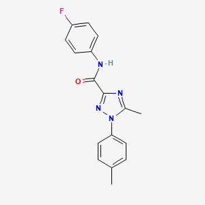 molecular formula C17H15FN4O B2729009 N-(4-氟苯基)-5-甲基-1-(4-甲基苯基)-1H-1,2,4-三唑-3-羧酰胺 CAS No. 400080-88-8