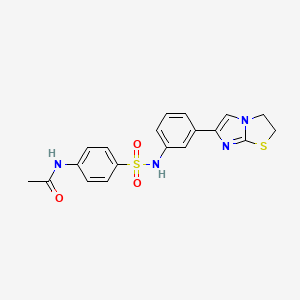 molecular formula C19H18N4O3S2 B2729011 N-(4-(N-(3-(2,3-二氢咪唑并[2,1-b]噻唑-6-基)苯基)磺酰胺基)苯基)乙酰胺 CAS No. 893972-69-5