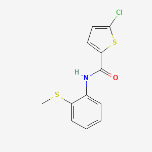 molecular formula C12H10ClNOS2 B2729018 5-氯-N-(2-甲基硫代苯基)噻吩-2-羧酰胺 CAS No. 51942-35-9