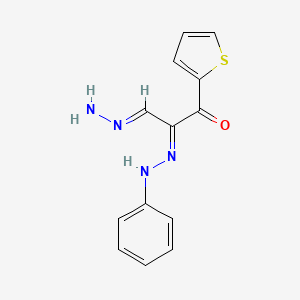 molecular formula C13H12N4OS B2729019 3-Oxo-2-(2-phenylhydrazono)-3-(2-thienyl)propanal hydrazone CAS No. 1051983-35-7