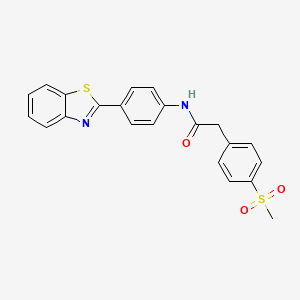 N-(4-(benzo[d]thiazol-2-yl)phenyl)-2-(4-(methylsulfonyl)phenyl)acetamide