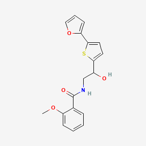 B2729029 N-[2-[5-(Furan-2-yl)thiophen-2-yl]-2-hydroxyethyl]-2-methoxybenzamide CAS No. 2319723-49-2