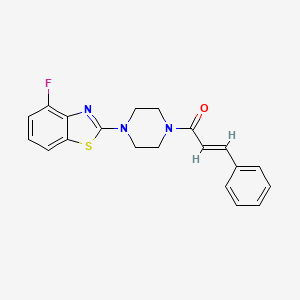 molecular formula C20H18FN3OS B2729031 4-氟-2-{4-[(2E)-3-苯基丙-2-烯酰基]哌嗪-1-基}-1,3-苯并噻唑 CAS No. 897480-90-9