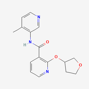 molecular formula C16H17N3O3 B2729033 N-(4-甲基吡啶-3-基)-2-((四氢呋喃-3-基)氧基)烟酰胺 CAS No. 2034387-76-1
