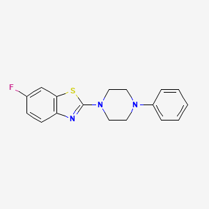molecular formula C17H16FN3S B2729043 6-氟-2-(4-苯基哌嗪-1-基)-1,3-苯并噻唑 CAS No. 863001-10-9