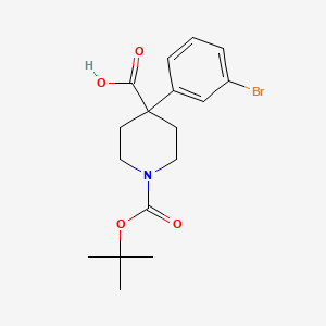 molecular formula C17H22BrNO4 B2729055 4-(3-Bromophenyl)-1-(tert-butoxycarbonyl)piperidine-4-carboxylic acid CAS No. 1392212-85-9