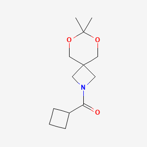 molecular formula C13H21NO3 B2729056 环丁基(7,7-二甲基-6,8-二氧杂-2-氮杂螺[3.5]壬基)甲酮 CAS No. 1396626-70-2