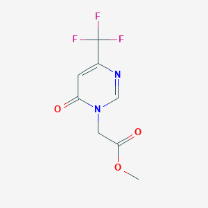 molecular formula C8H7F3N2O3 B2729057 甲基 2-[6-氧代-4-(三氟甲基)嘧啶-1-基]乙酸酯 CAS No. 2004497-81-6