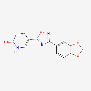 5-[3-(1,3-benzodioxol-5-yl)-1,2,4-oxadiazol-5-yl]pyridin-2(1H)-one