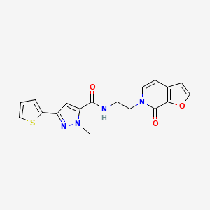 1-methyl-N-(2-(7-oxofuro[2,3-c]pyridin-6(7H)-yl)ethyl)-3-(thiophen-2-yl)-1H-pyrazole-5-carboxamide