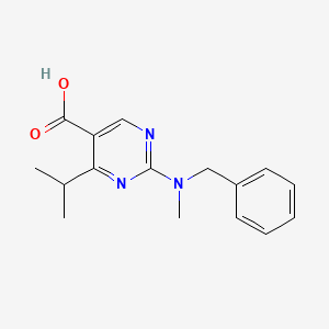 molecular formula C16H19N3O2 B2729074 2-[苄基(甲基)氨基]-4-异丙基嘧啶-5-甲酸 CAS No. 1340716-80-4