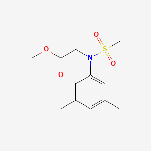 molecular formula C12H17NO4S B2729084 Methyl N-(3,5-dimethylphenyl)-N-(methylsulfonyl)glycinate CAS No. 591744-31-9