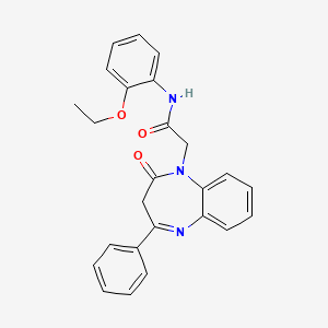 molecular formula C25H23N3O3 B2729087 N-(2-乙氧基苯基)-2-(2-氧代-4-苯基-2,3-二氢-1H-1,5-苯并二氮杂环-1-基)乙酰胺 CAS No. 842109-85-7
