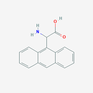 molecular formula C16H13NO2 B2729092 2-Amino-2-anthracen-9-ylacetic acid CAS No. 1259956-30-3