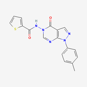 molecular formula C17H13N5O2S B2729102 N-(4-oxo-1-(p-tolyl)-1H-pyrazolo[3,4-d]pyrimidin-5(4H)-yl)thiophene-2-carboxamide CAS No. 899966-84-8