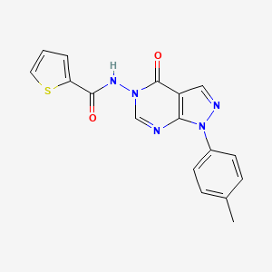 molecular formula C17H13N5O2S B2729102 N-(4-氧代-1-(对甲苯基)-1H-吡唑并[3,4-d]嘧啶-5(4H)-基)噻吩-2-羧酰胺 CAS No. 899966-84-8