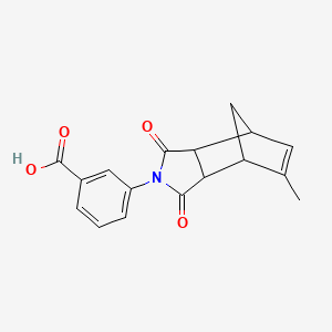 molecular formula C17H15NO4 B2729106 3-(5-methyl-1,3-dioxo-1,3,3a,4,7,7a-hexahydro-2H-4,7-methanoisoindol-2-yl)benzoic acid CAS No. 1217623-45-4