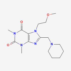 7-(2-methoxyethyl)-1,3-dimethyl-8-(piperidin-1-ylmethyl)-3,7-dihydro-1H-purine-2,6-dione