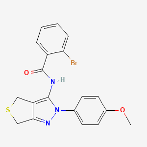 molecular formula C19H16BrN3O2S B2729110 2-bromo-N-(2-(4-methoxyphenyl)-4,6-dihydro-2H-thieno[3,4-c]pyrazol-3-yl)benzamide CAS No. 361168-64-1