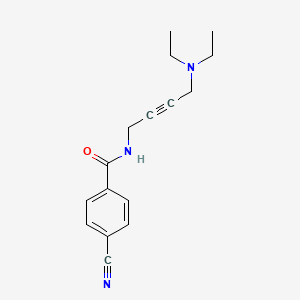 molecular formula C16H19N3O B2729120 4-氰基-N-(4-(二乙基氨基)丁-2-炔-1-基)苯甲酰胺 CAS No. 1396783-19-9