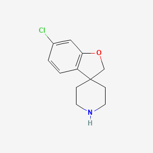 molecular formula C12H14ClNO B2729147 6-氯-2H-螺[1-苯并呋喃-3,4'-哌啶] CAS No. 2168479-02-3