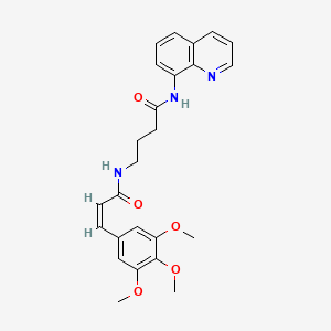 molecular formula C25H27N3O5 B2729155 (Z)-N-(quinolin-8-yl)-4-(3-(3,4,5-trimethoxyphenyl)acrylamido)butanamide CAS No. 1251711-30-4