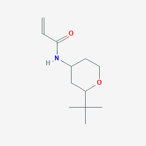 molecular formula C12H21NO2 B2729159 N-(2-Tert-butyloxan-4-yl)prop-2-enamide CAS No. 2148250-96-6